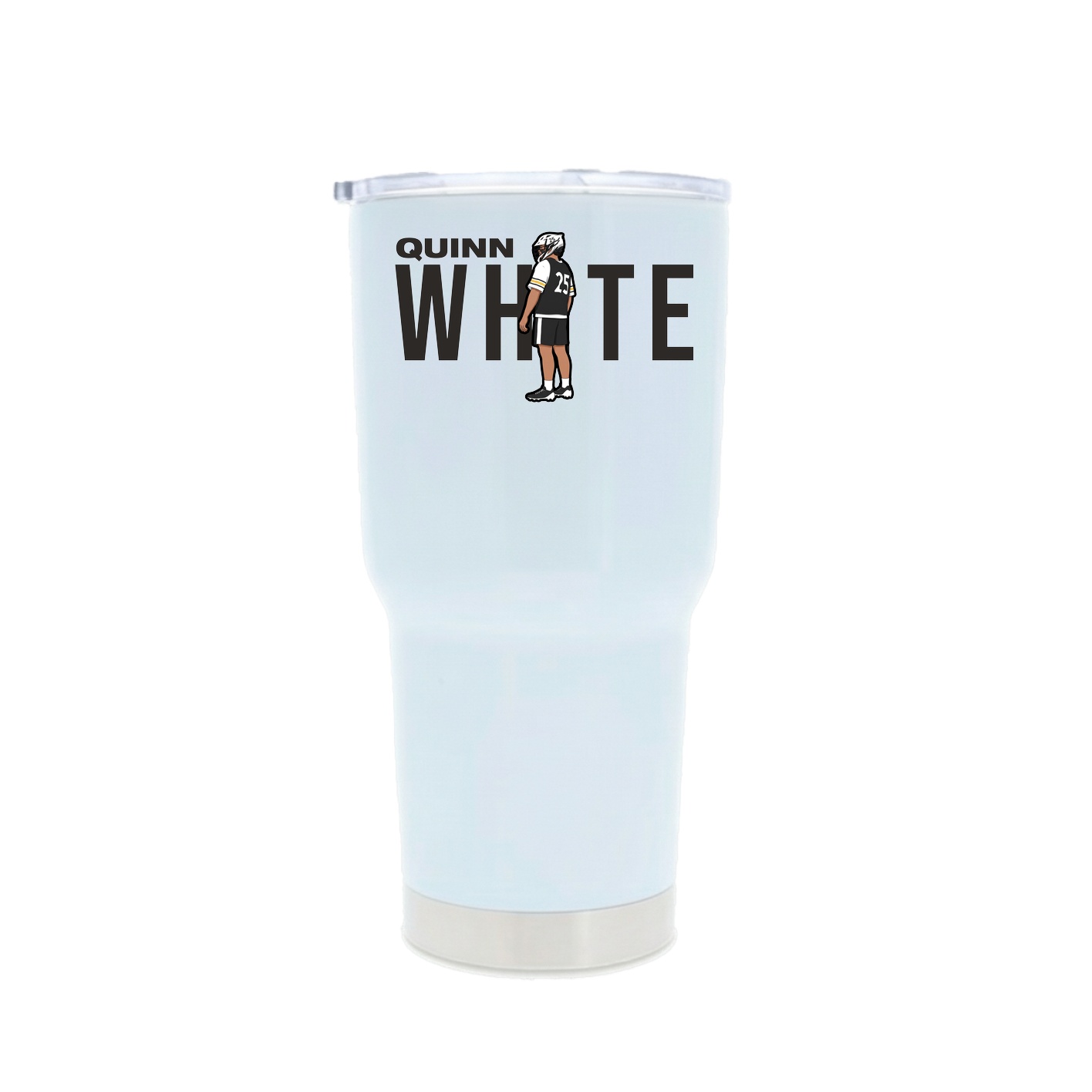 30oz Stainless Steel Tumbler — Player Name in White