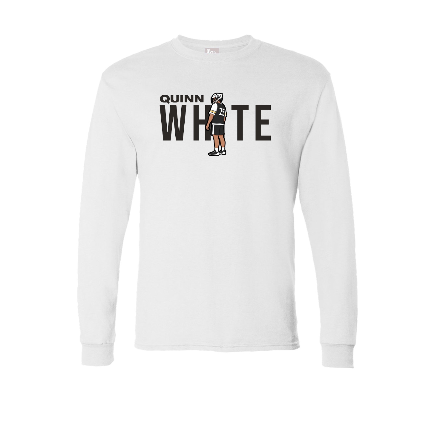 Long Sleeve Tee — Player Name in White