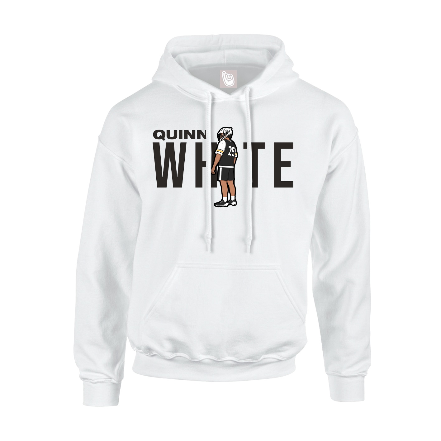 Youth Hoodie — Player Name in White
