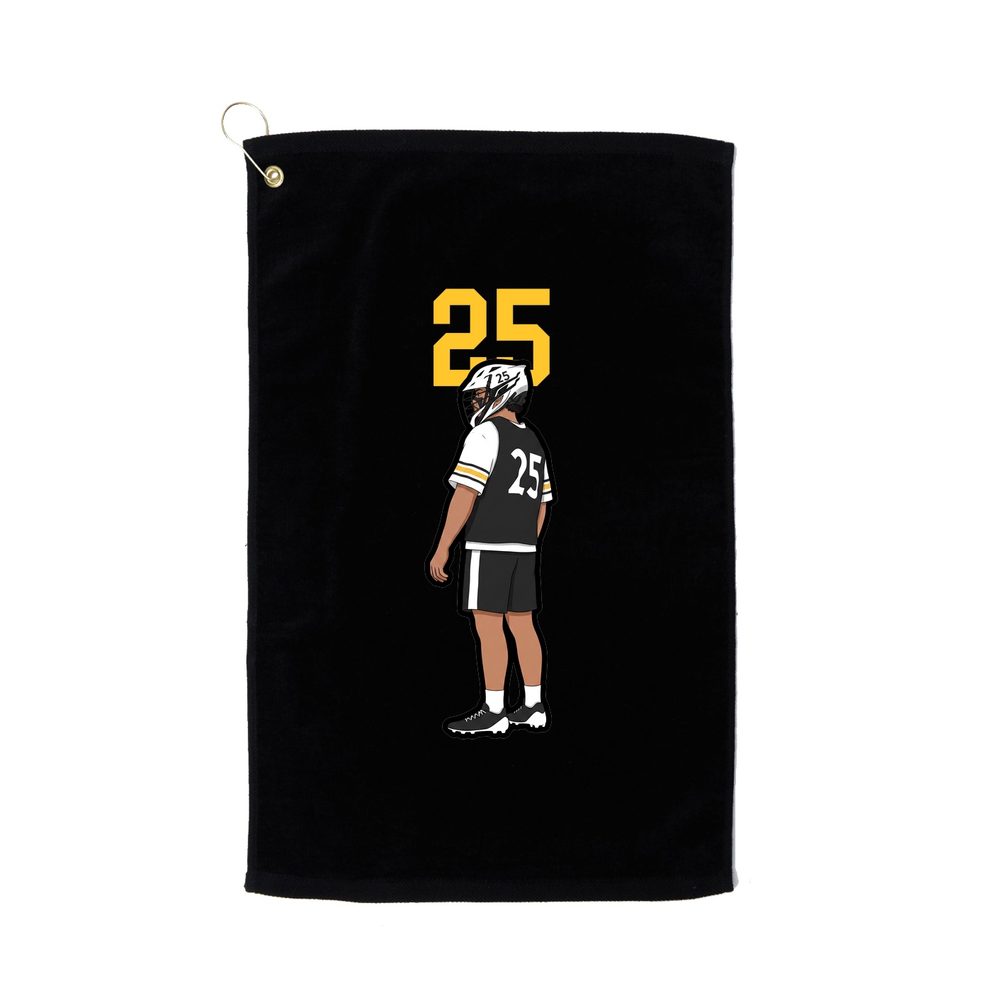 Golf Towel — Number Top in Black