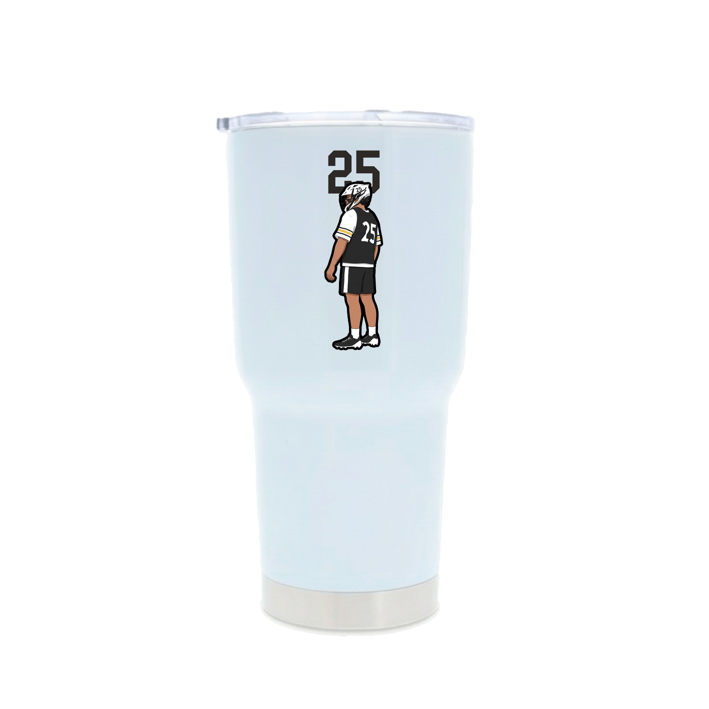 30oz Stainless Steel Tumbler — Number Top in White