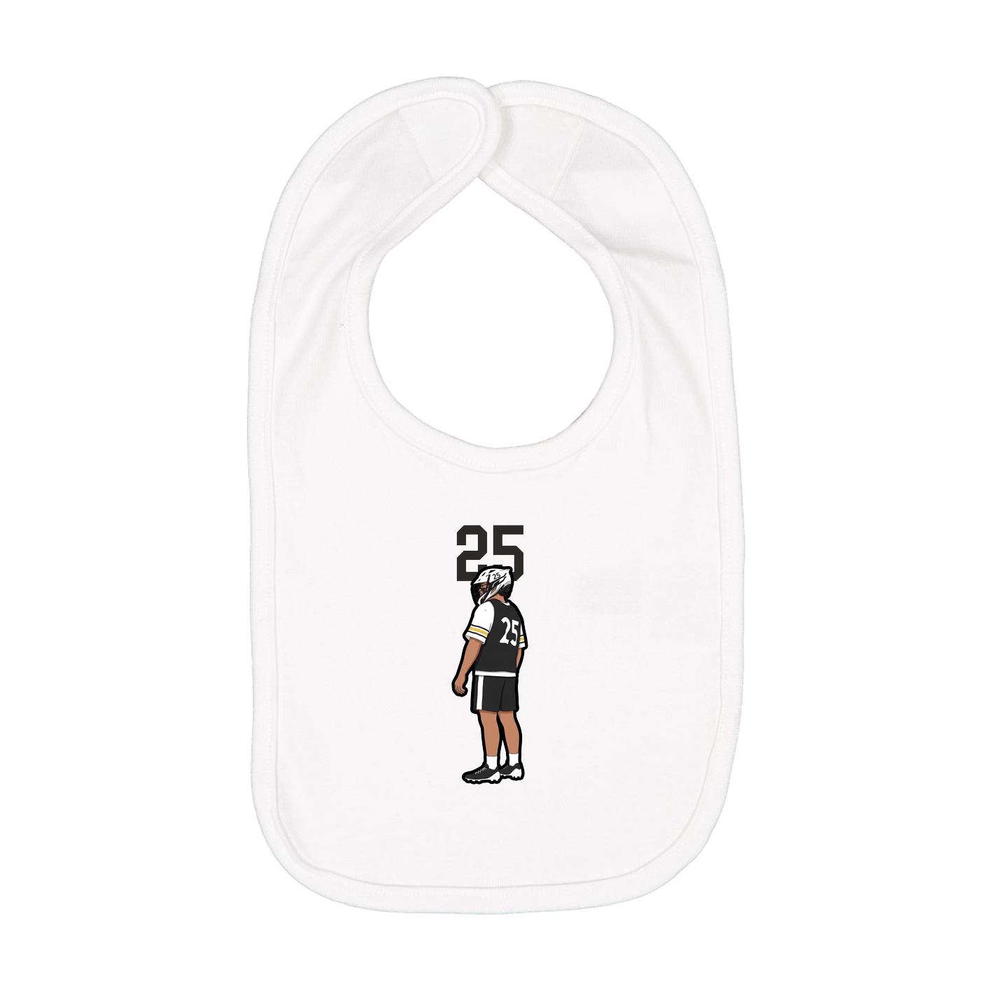 Infant Bib — Number Top in White