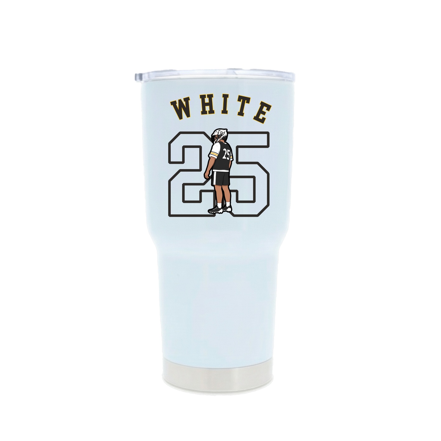 30oz Stainless Steel Tumbler — Shirsey Arch in White