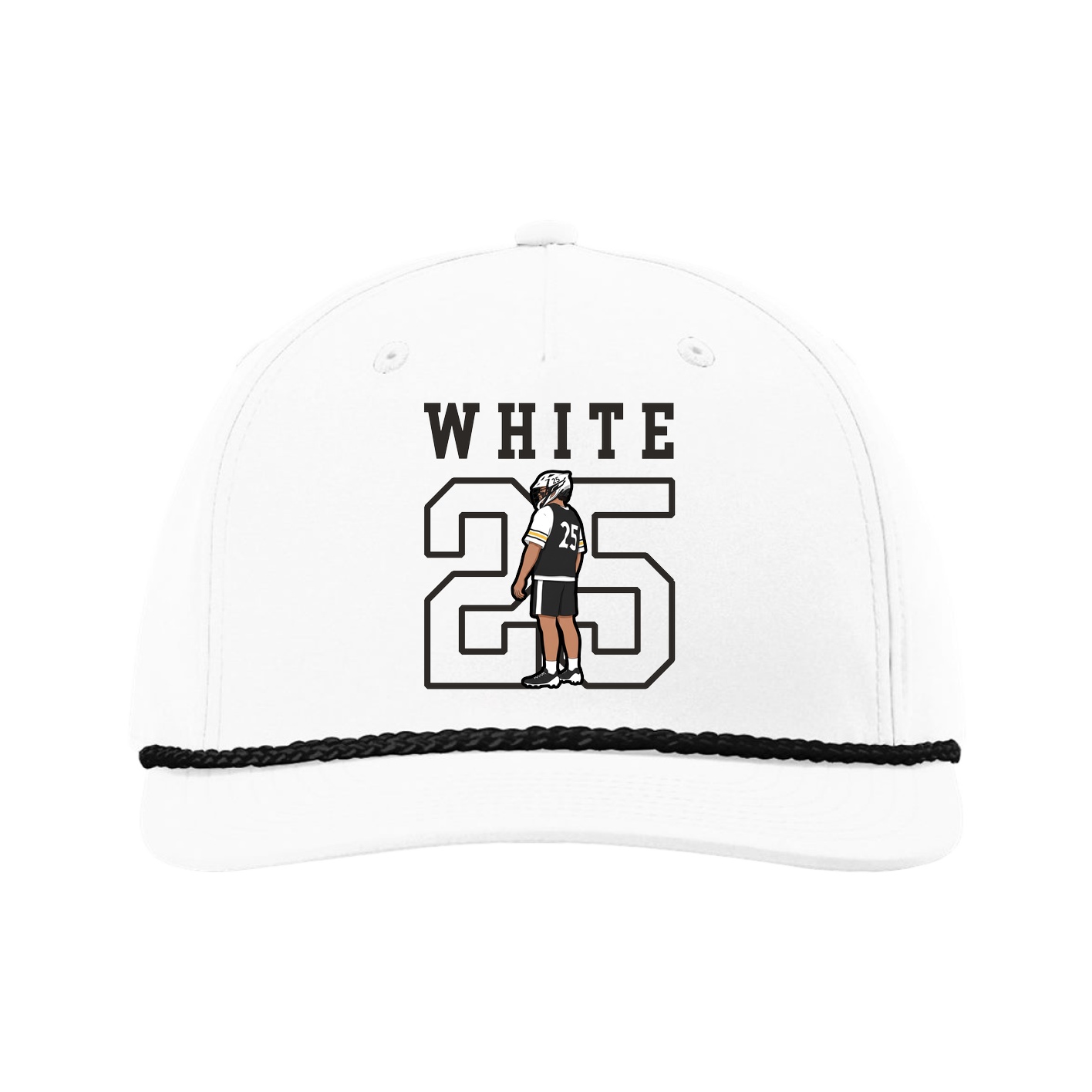 Five-Panel Classic Rope Cap — Shirsey in White