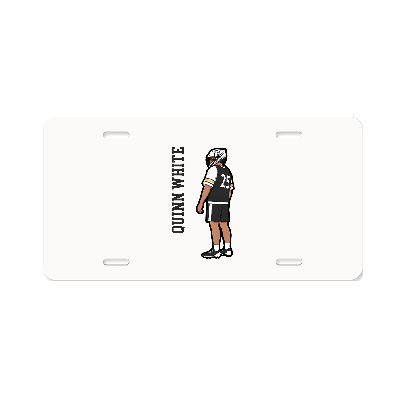 License Plate — Name Vertical in Classic