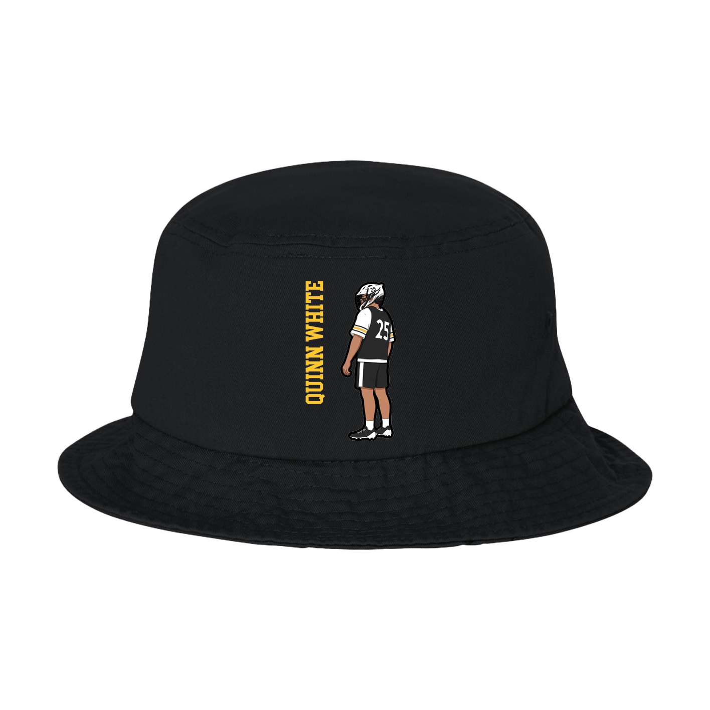 Bucket Cap — Name Vertical in Black