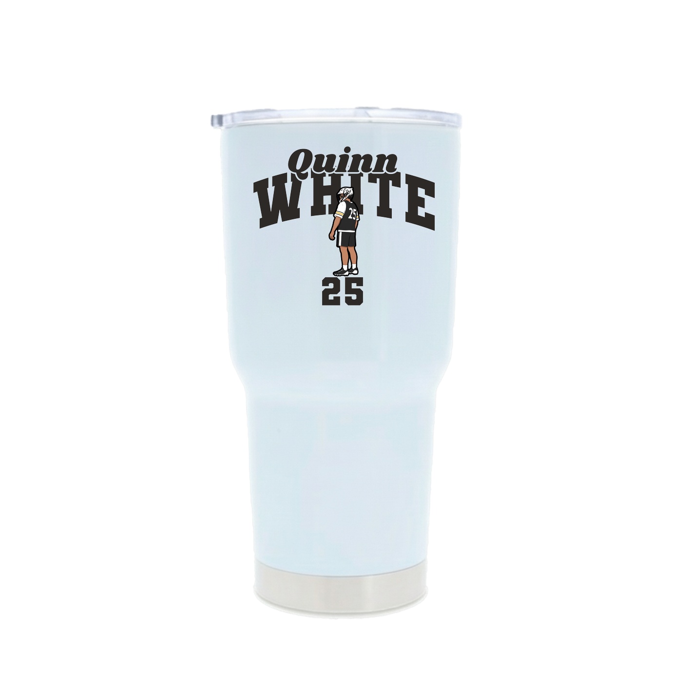 30oz Stainless Steel Tumbler — Signature Arch in White