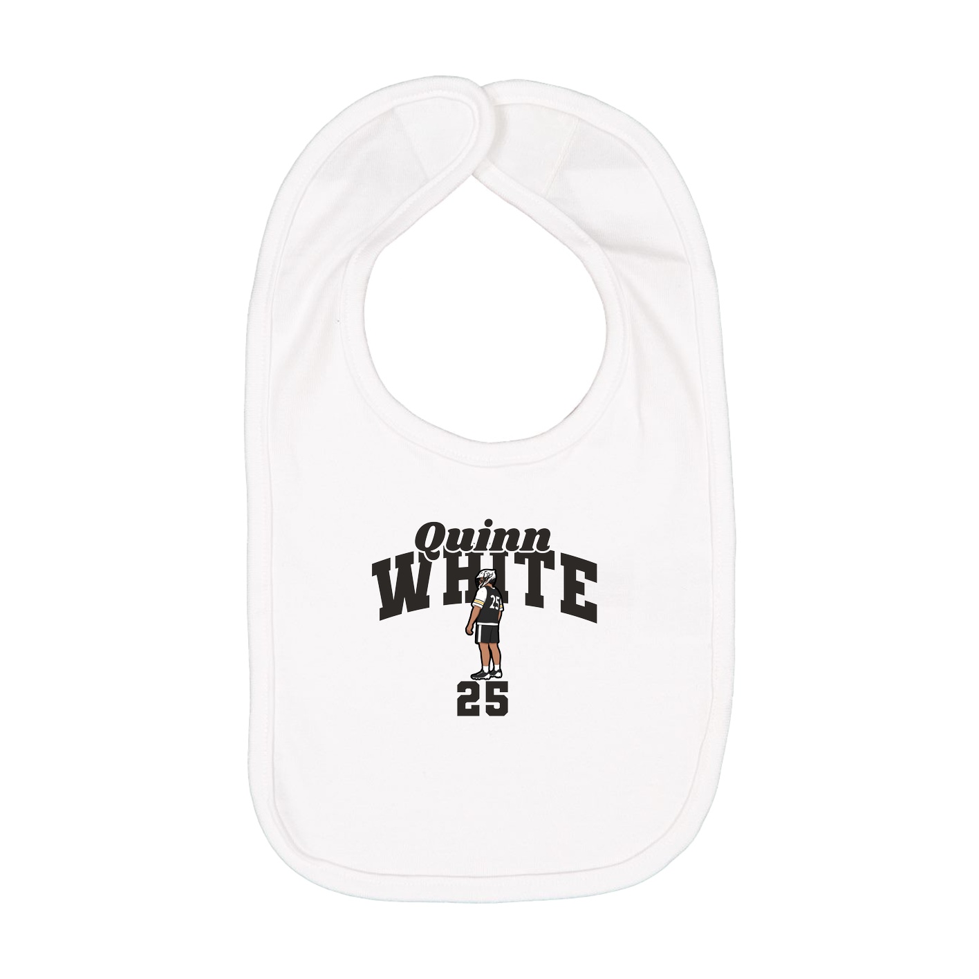 Infant Bib — Signature Arch in White