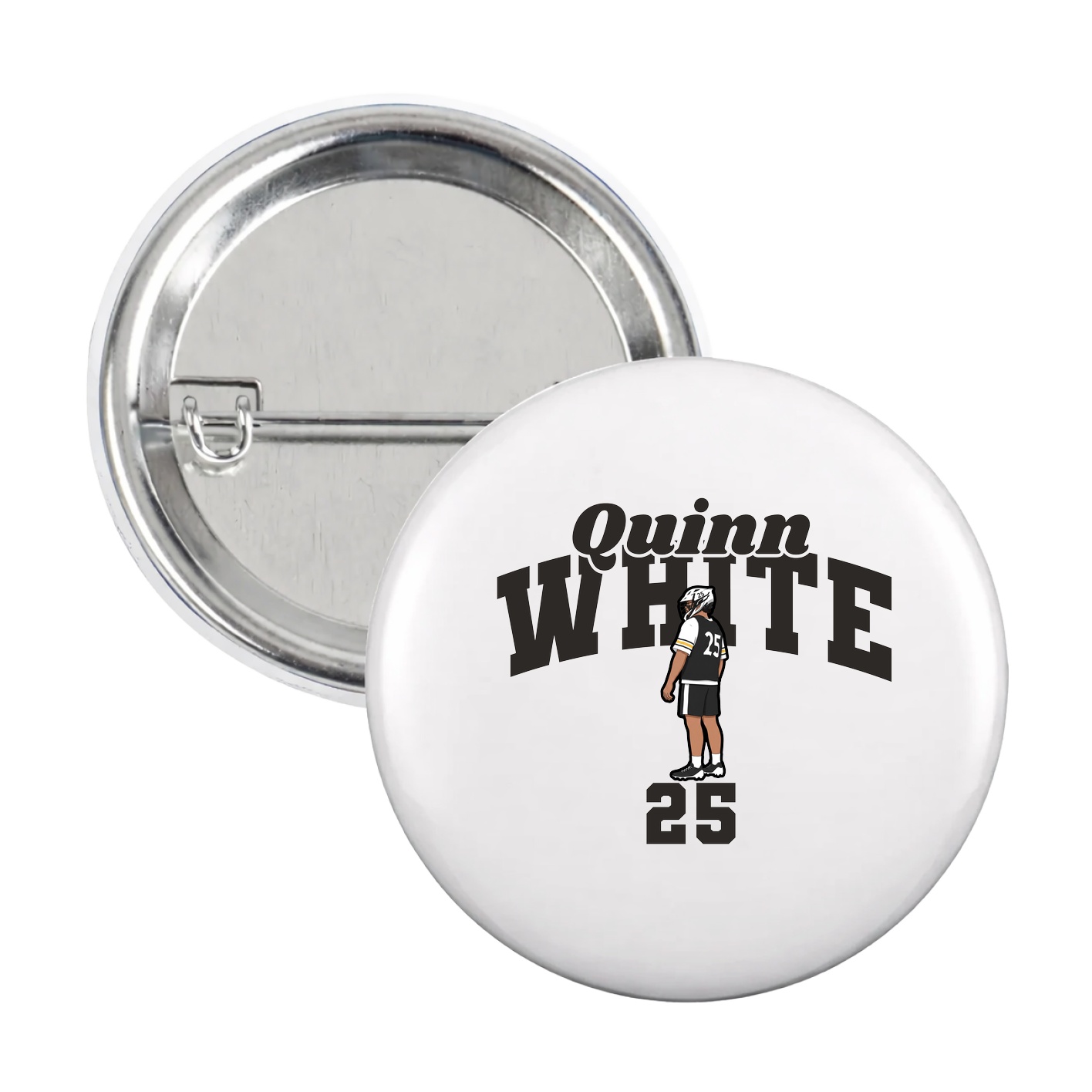 Game Day Button — Signature Arch in White