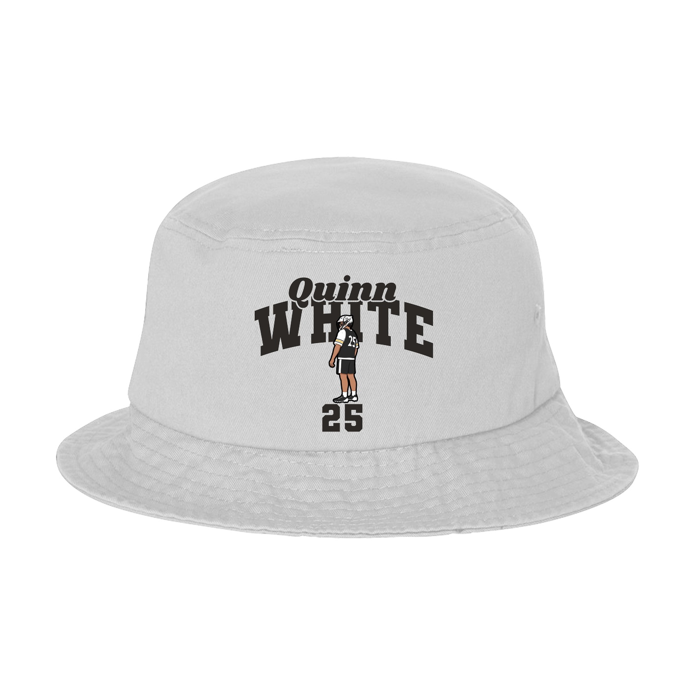 Bucket Cap — Signature Arch in White