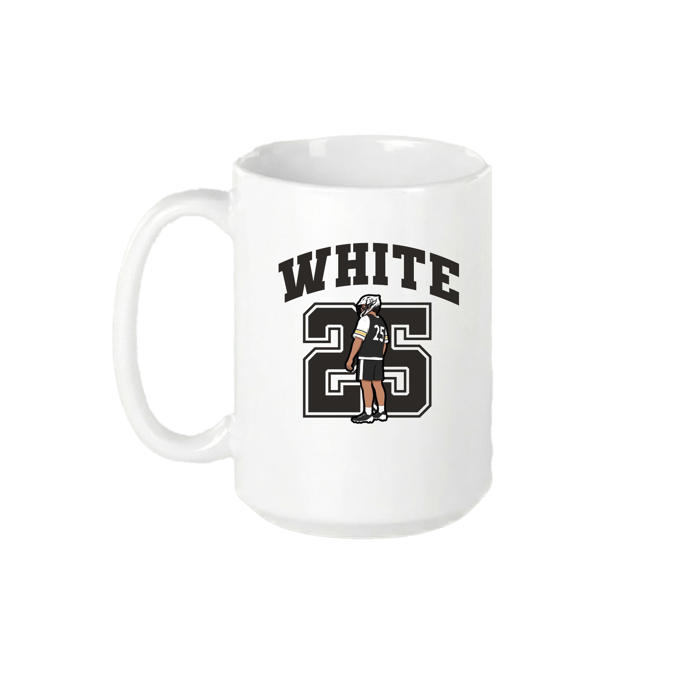 15oz Coffee Mug — Number in White