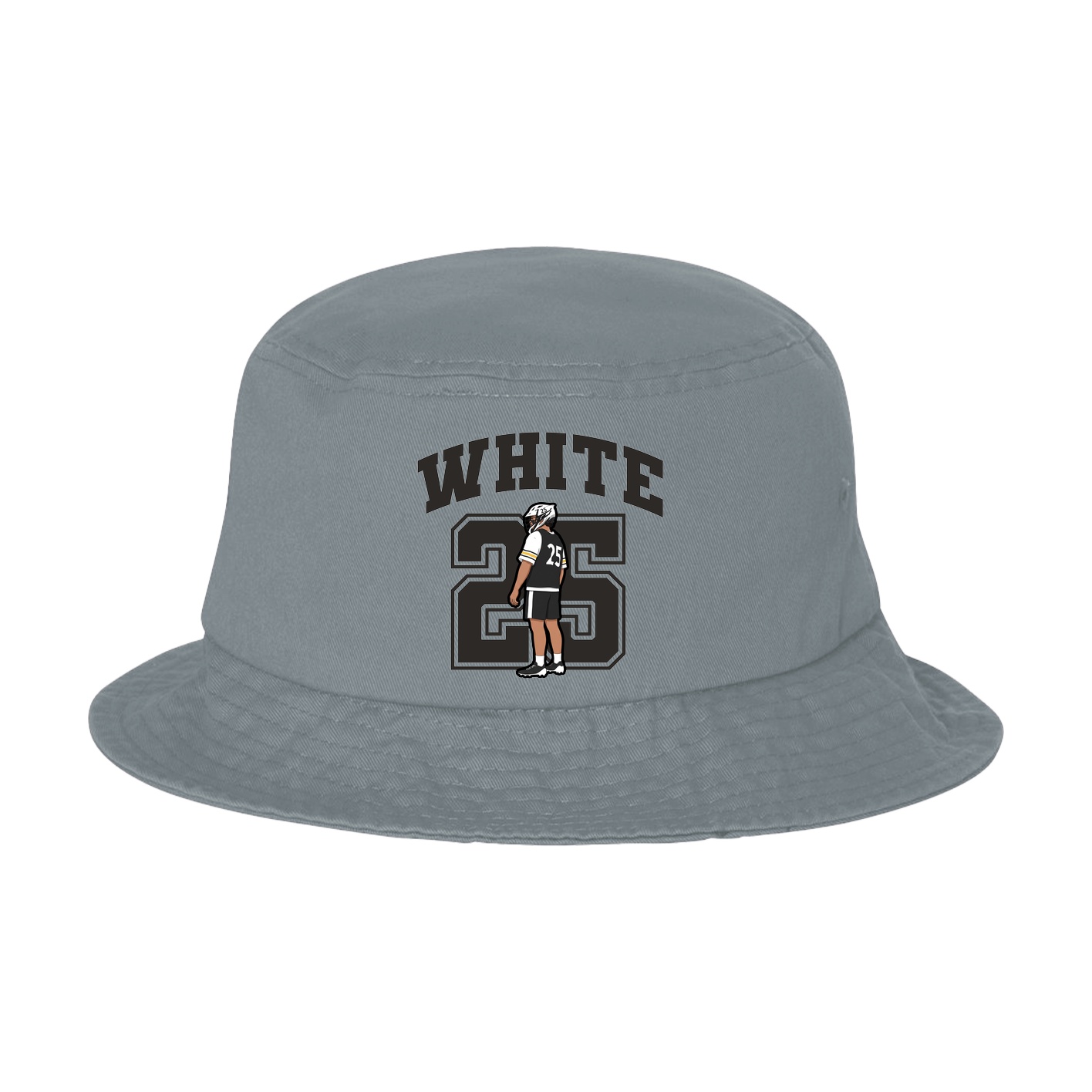 Bucket Cap — Number in Grey