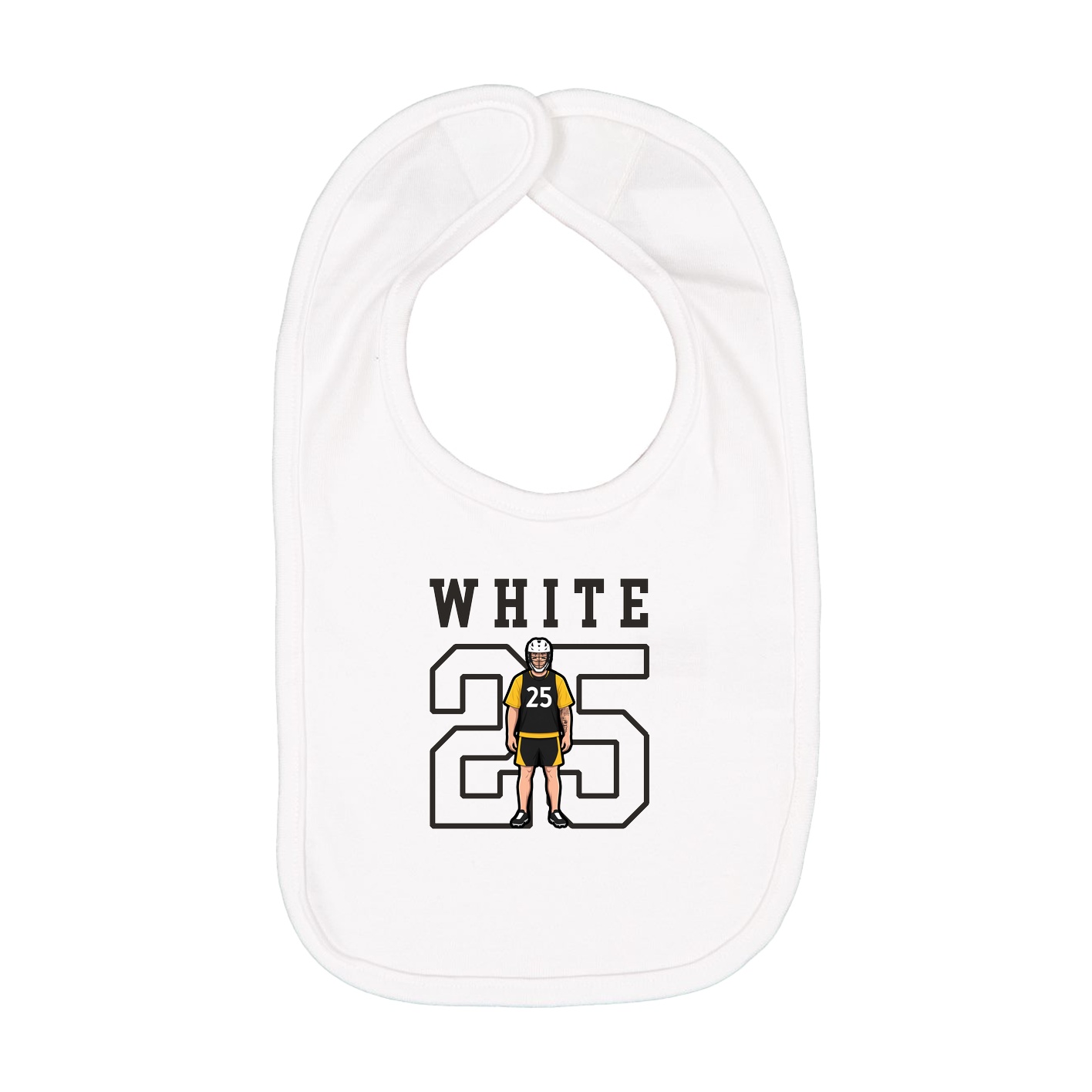 Infant Bib — Shirsey in White