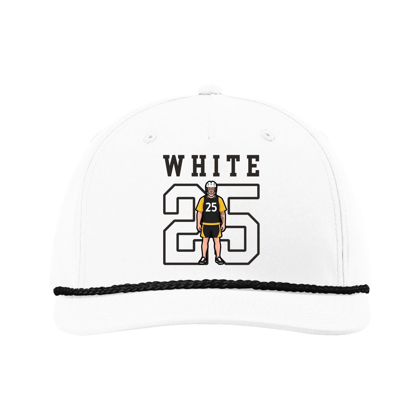 Five-Panel Classic Rope Cap — Shirsey in White
