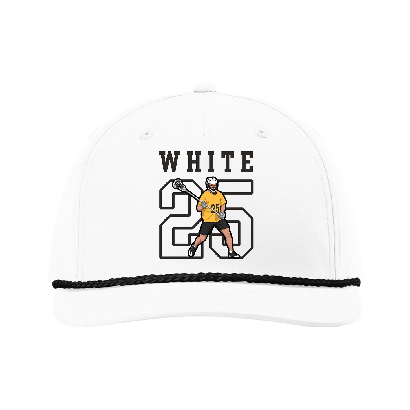 Five-Panel Classic Rope Cap — Shirsey in White