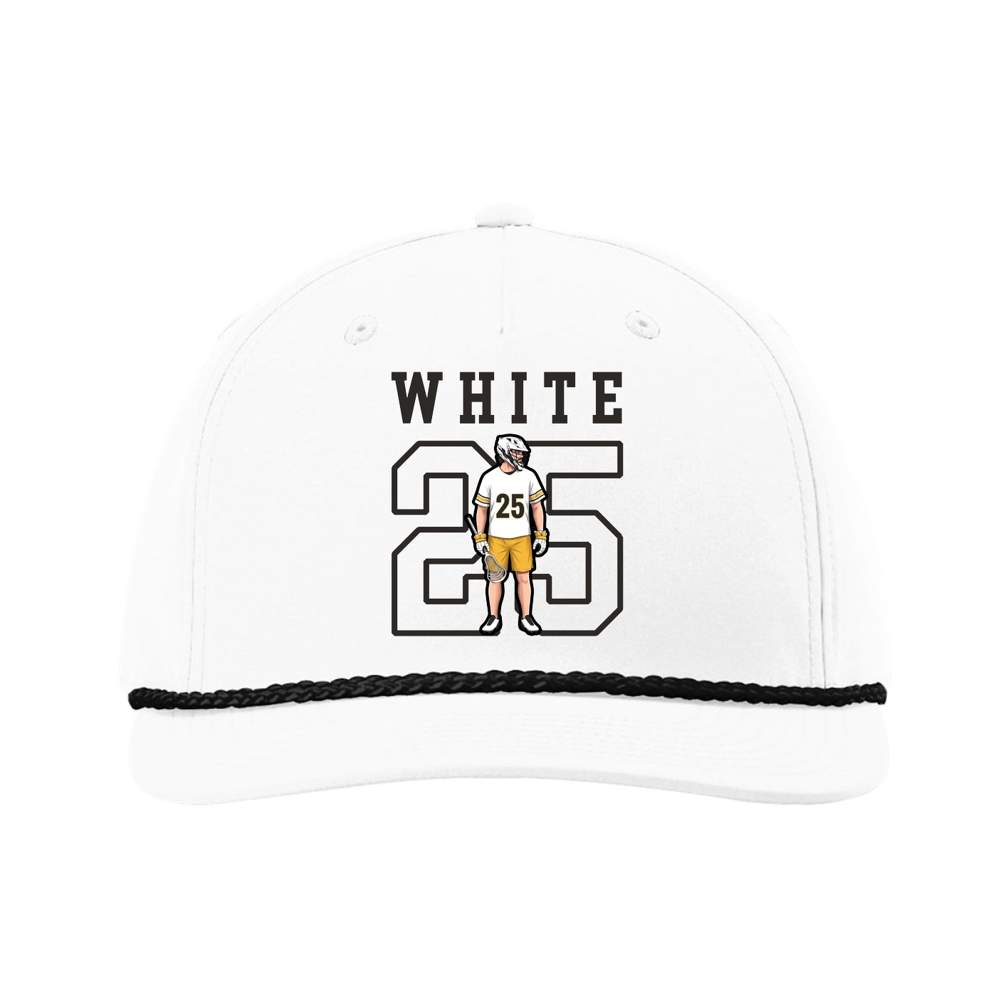 Five-Panel Classic Rope Cap — Shirsey in White
