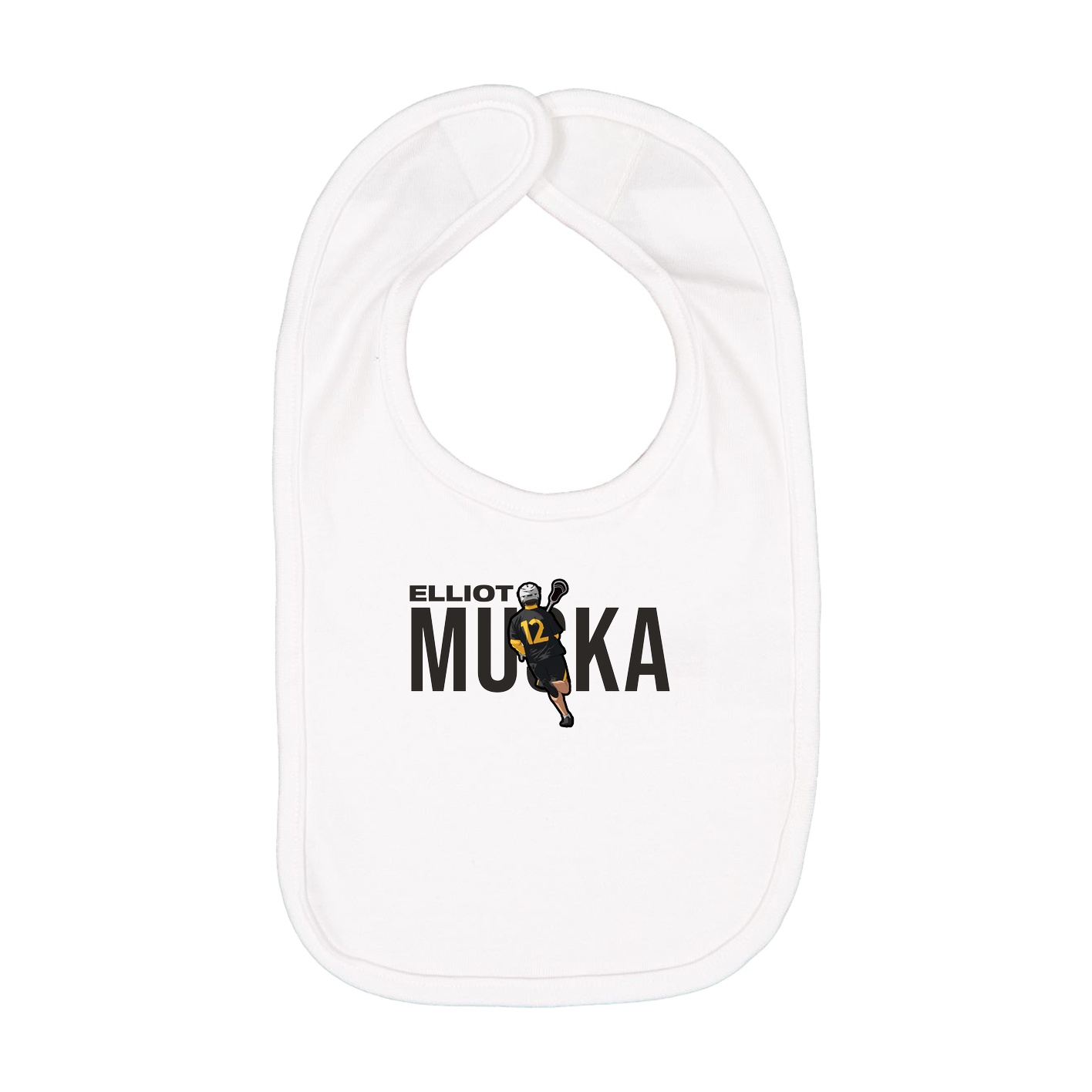 Infant Bib — Player Name in White