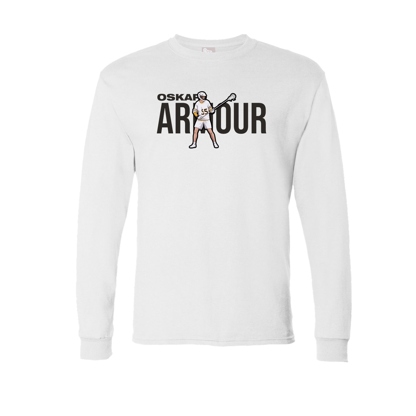 Long Sleeve Tee — Player Name in White