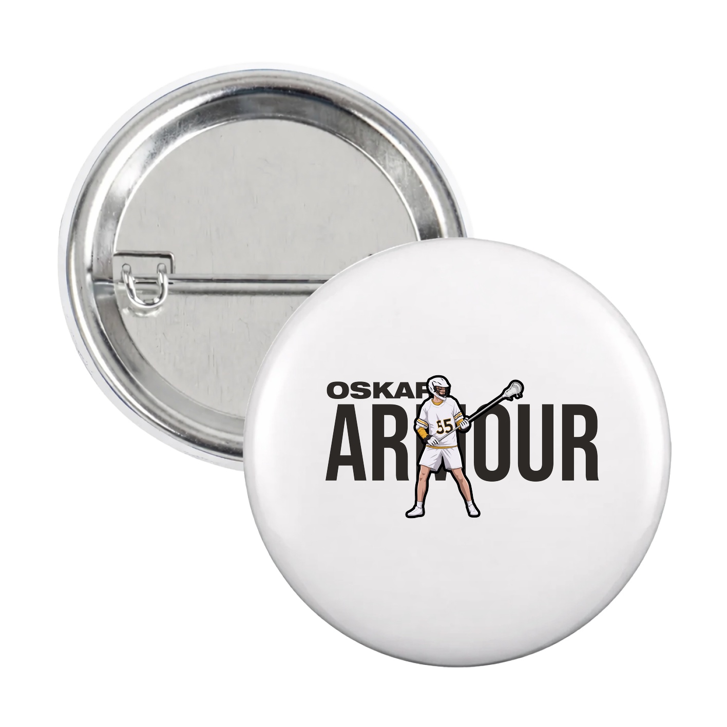 Game Day Button — Player Name in White