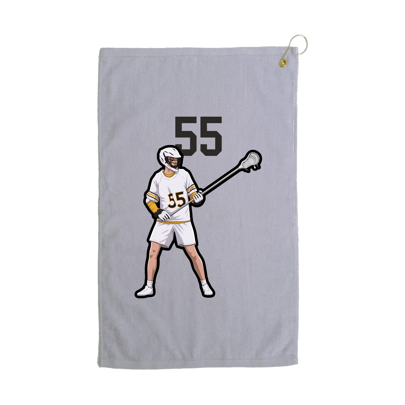 Golf Towel — Number Top in Grey
