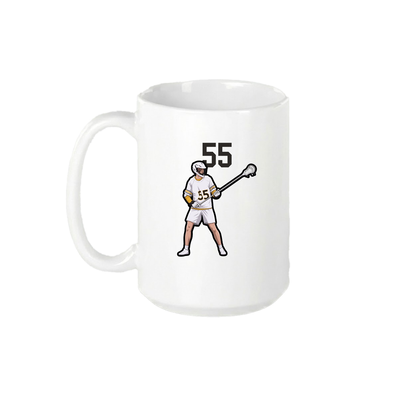 15oz Coffee Mug — Number Top in White