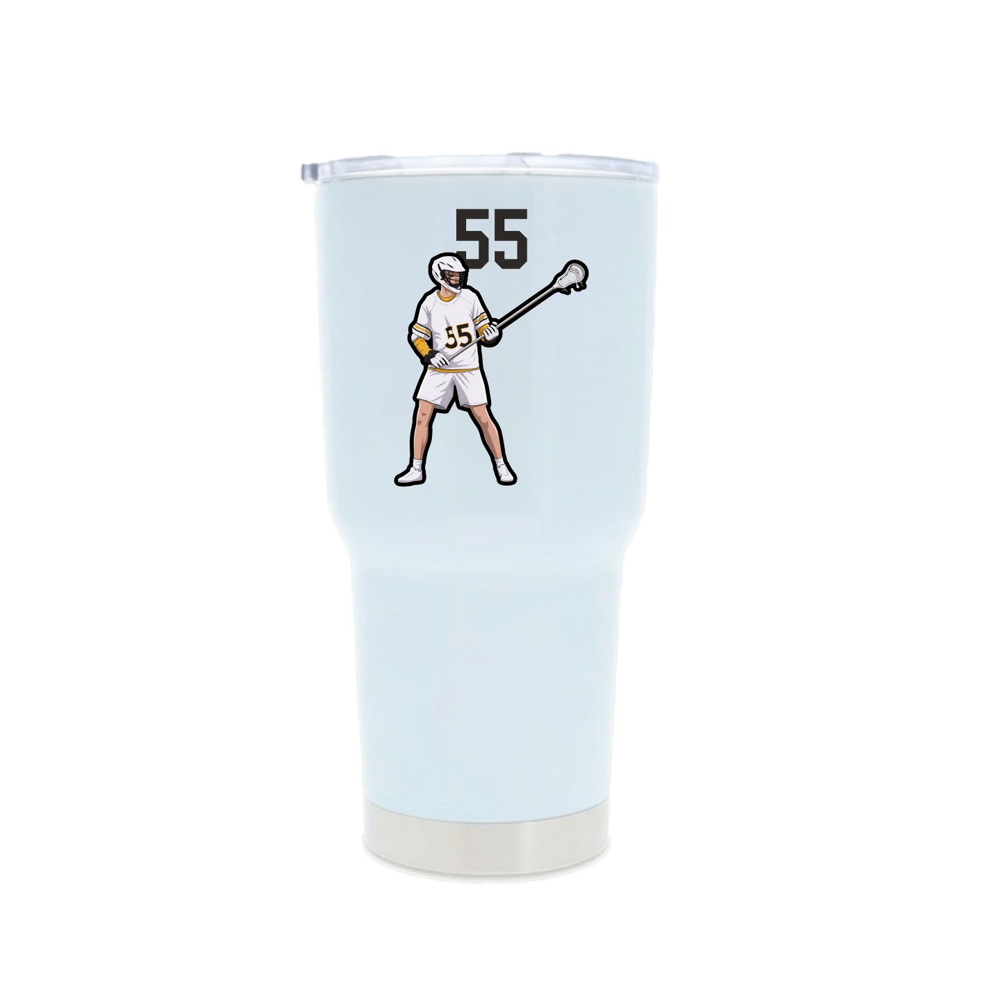 30oz Stainless Steel Tumbler — Number Top in White