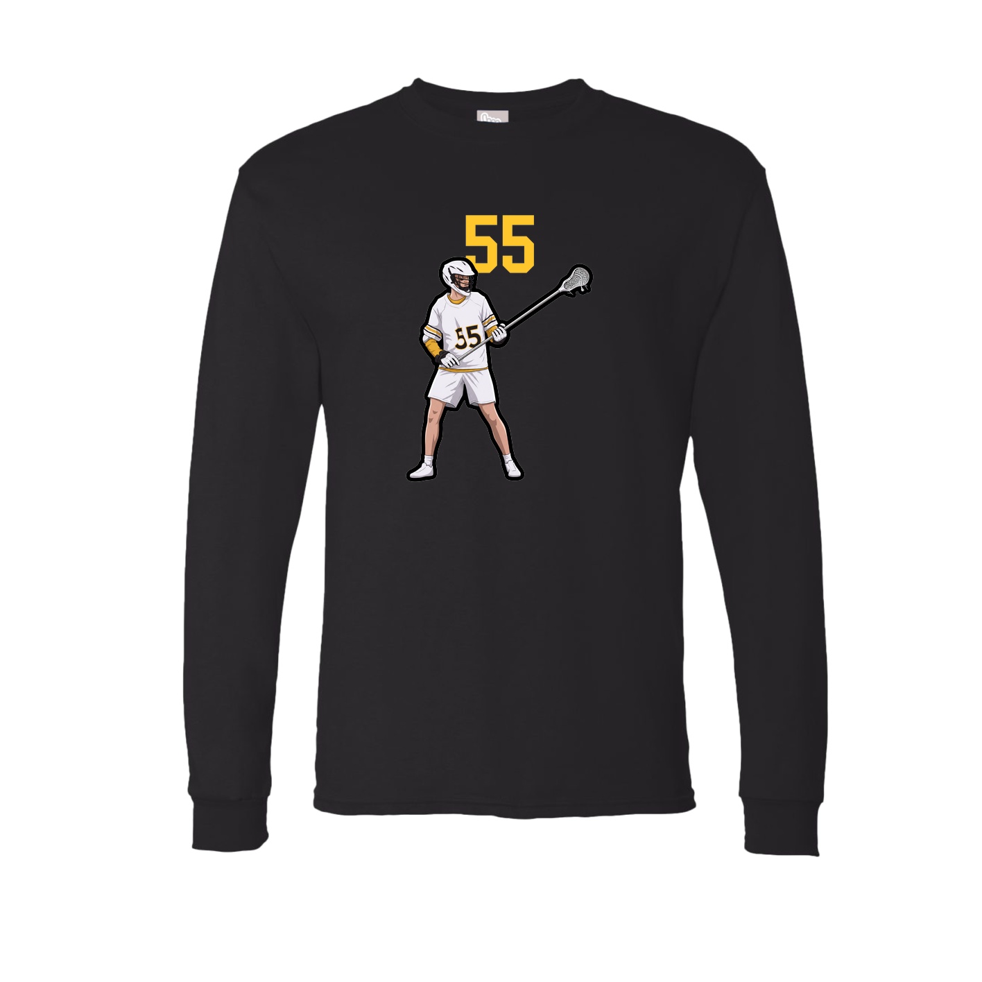 Long Sleeve Tee — Number Top in Black