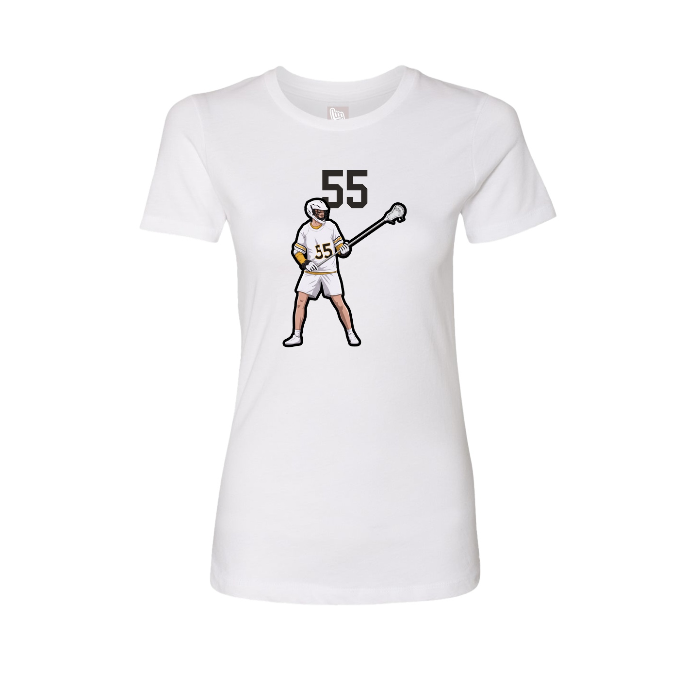 Fitted Women's Tee — Number Top in White