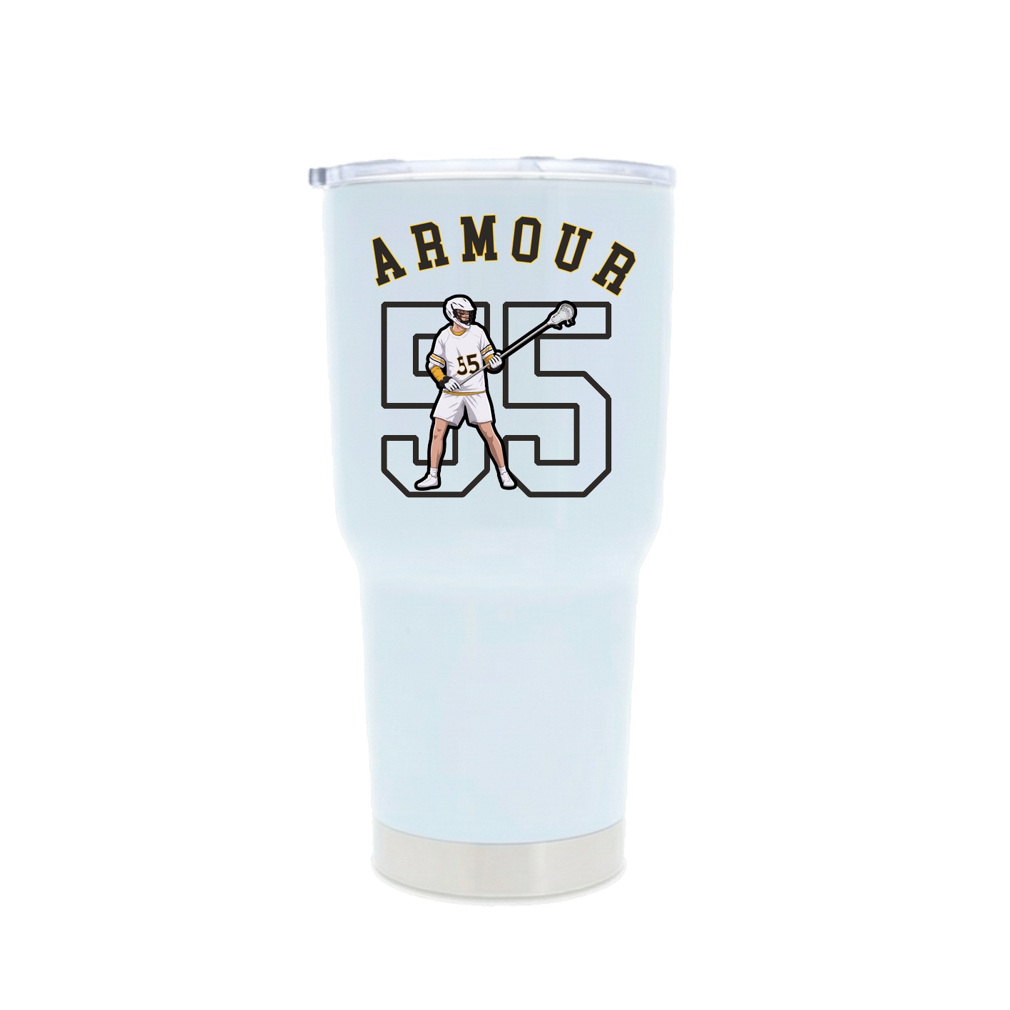 30oz Stainless Steel Tumbler — Shirsey Arch in White