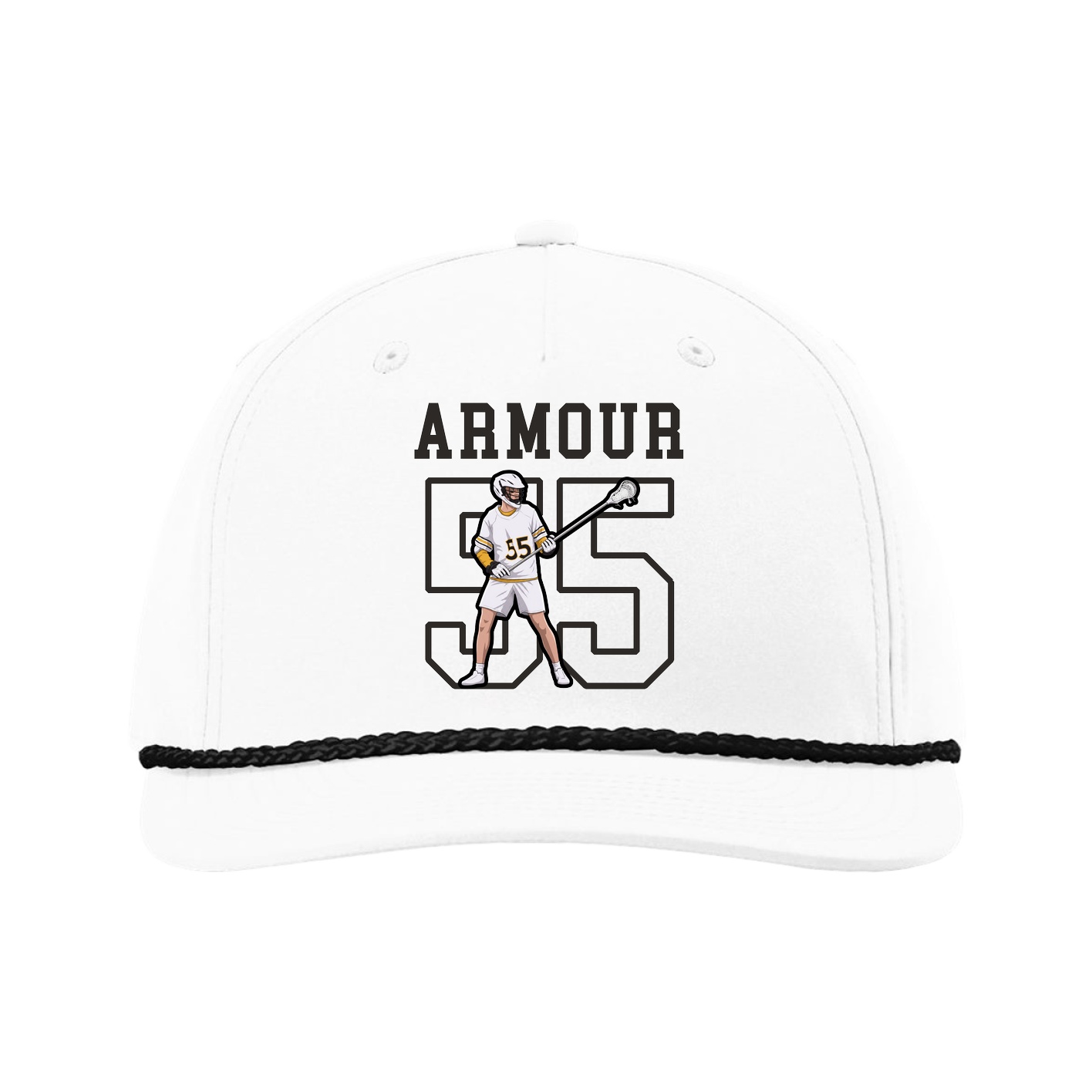 Five-Panel Classic Rope Cap — Shirsey in White