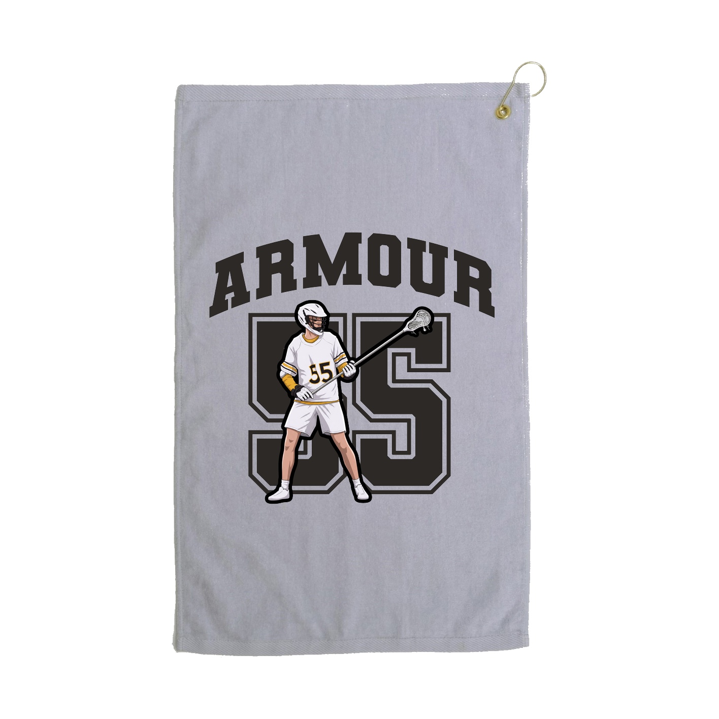 Golf Towel — Number in Grey