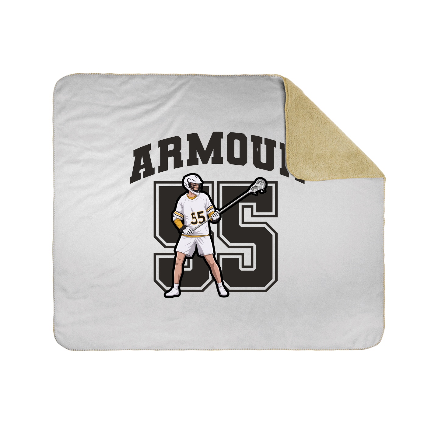 Throw Blanket — Number in White
