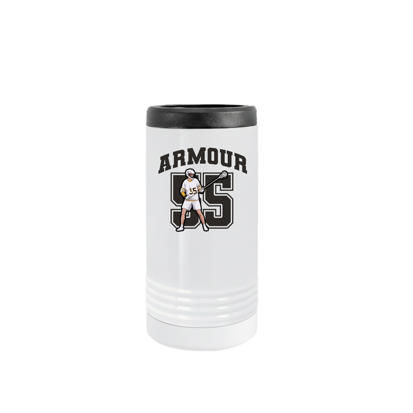 Slim Beverage Holder — Number in White