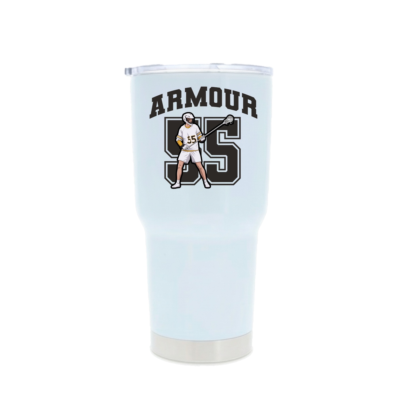 30oz Stainless Steel Tumbler — Number in White