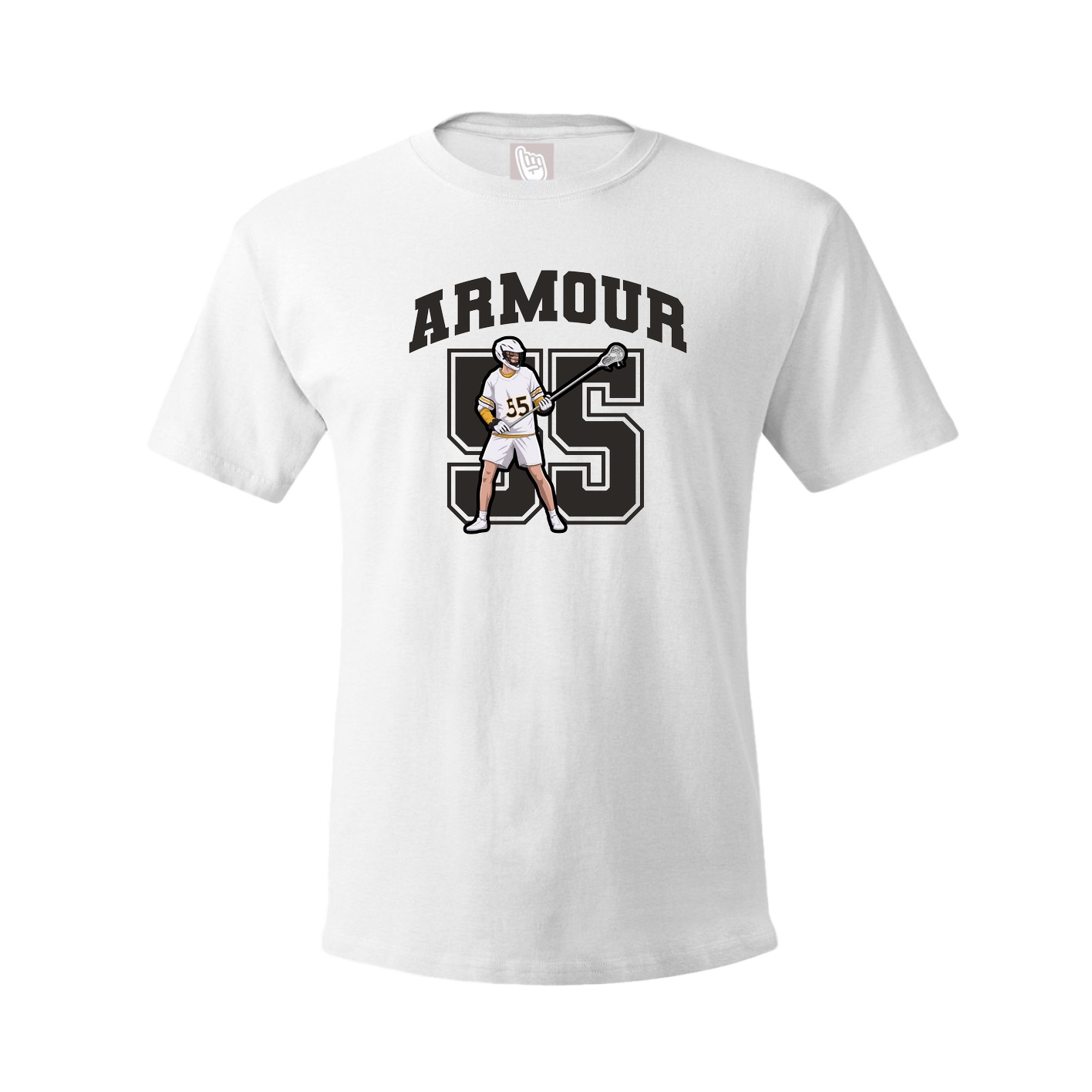 Youth Tee — Number in White