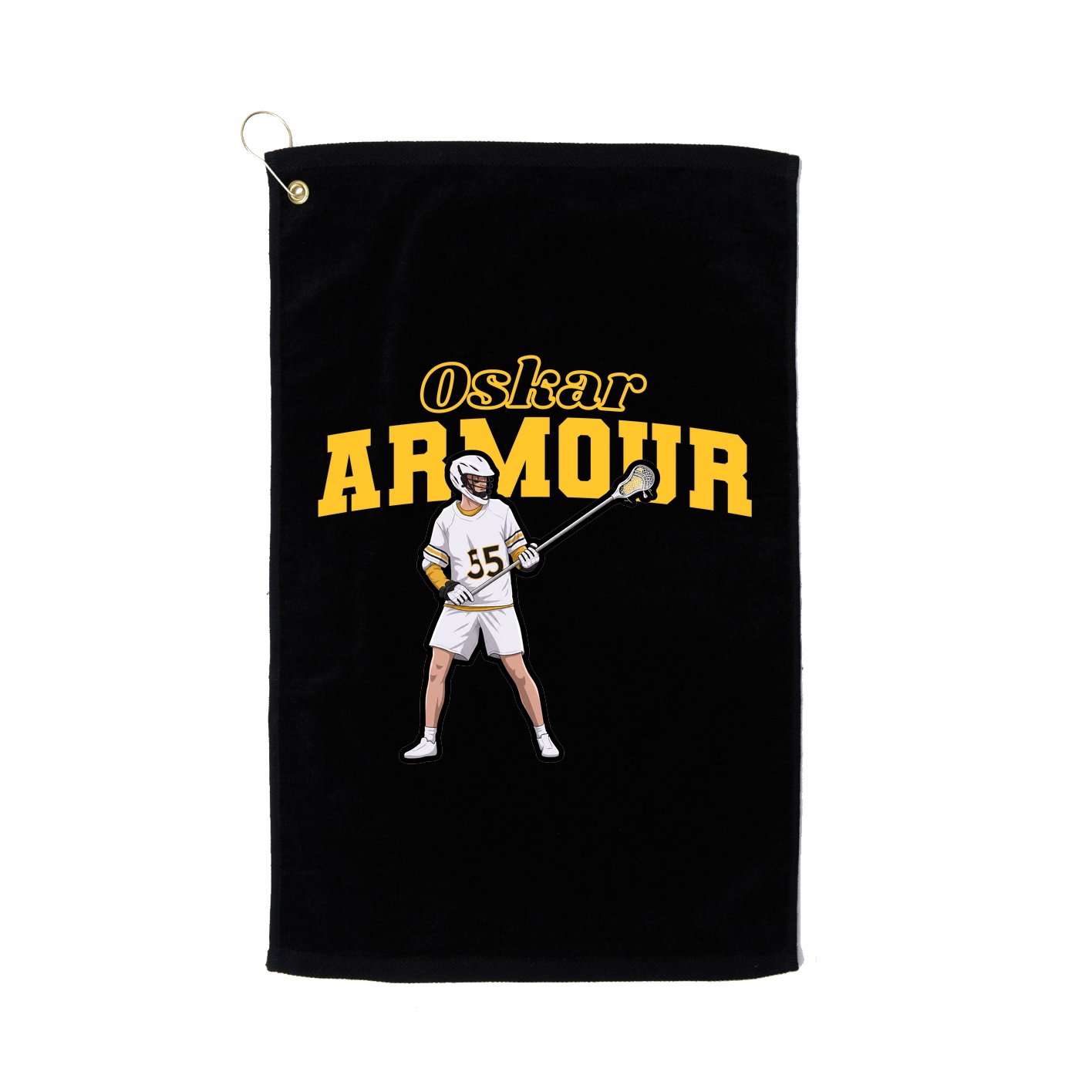 Golf Towel — Name Arch in Black