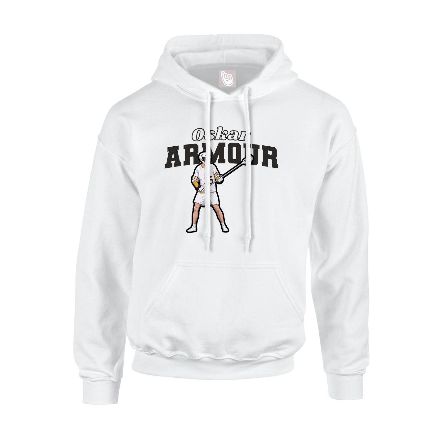 Hoodie — Name Arch in White