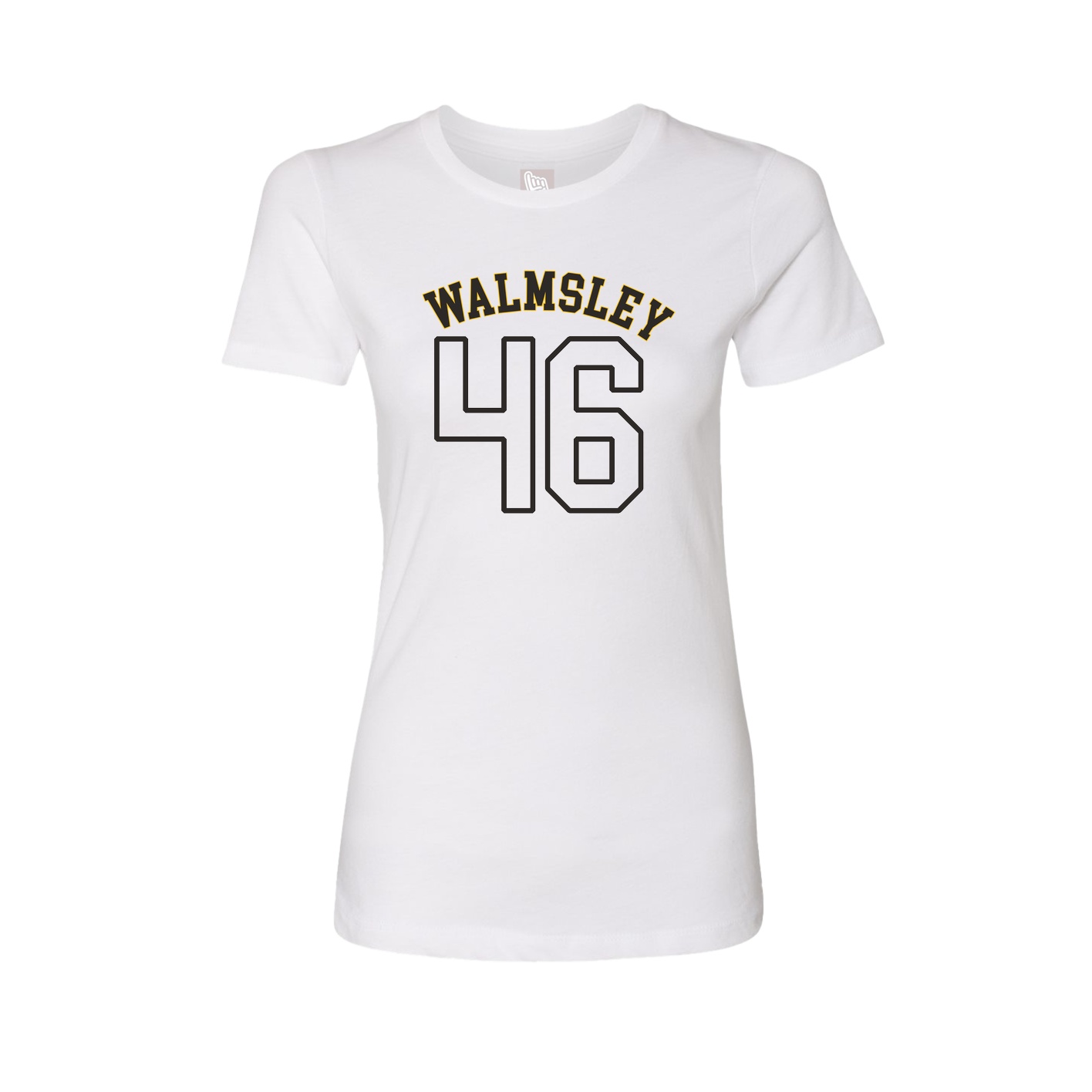 Fitted Women's Tee — Shirsey Arch in White