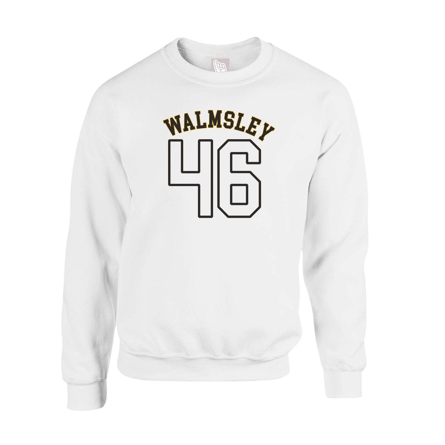 Fleece Crew — Shirsey Arch in White