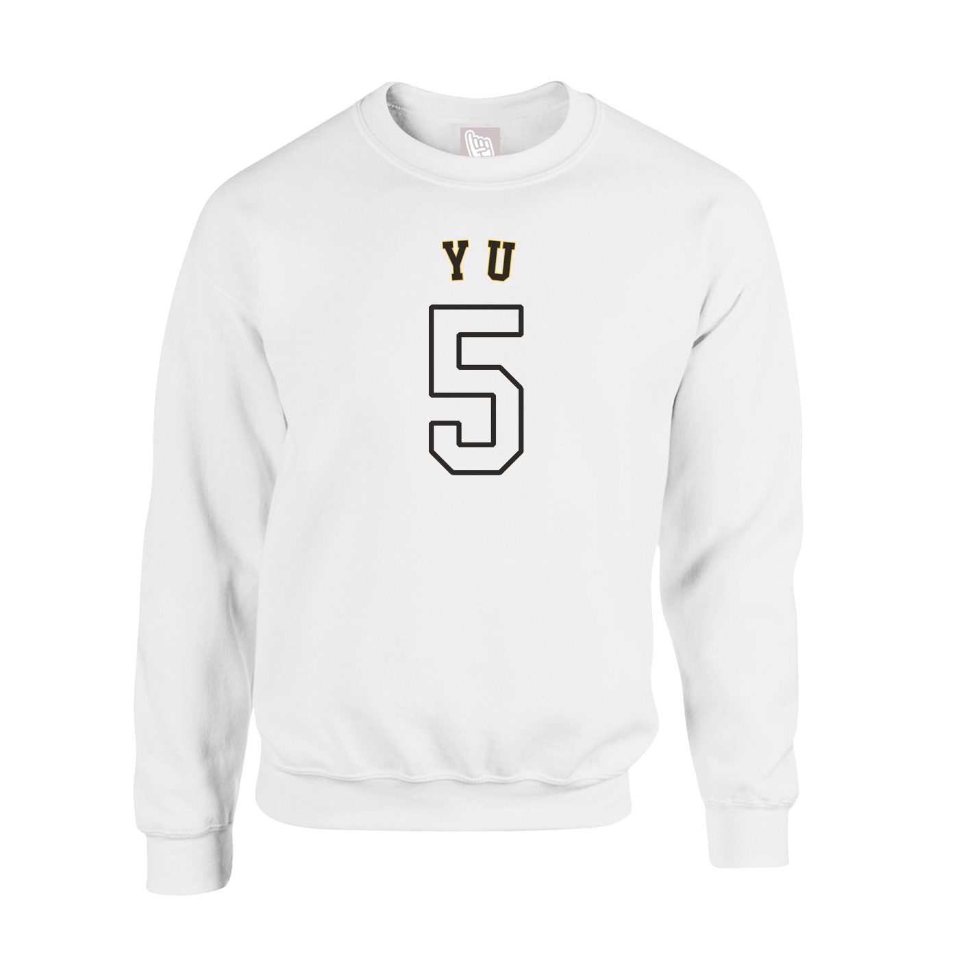 Fleece Crew — Shirsey Arch in White