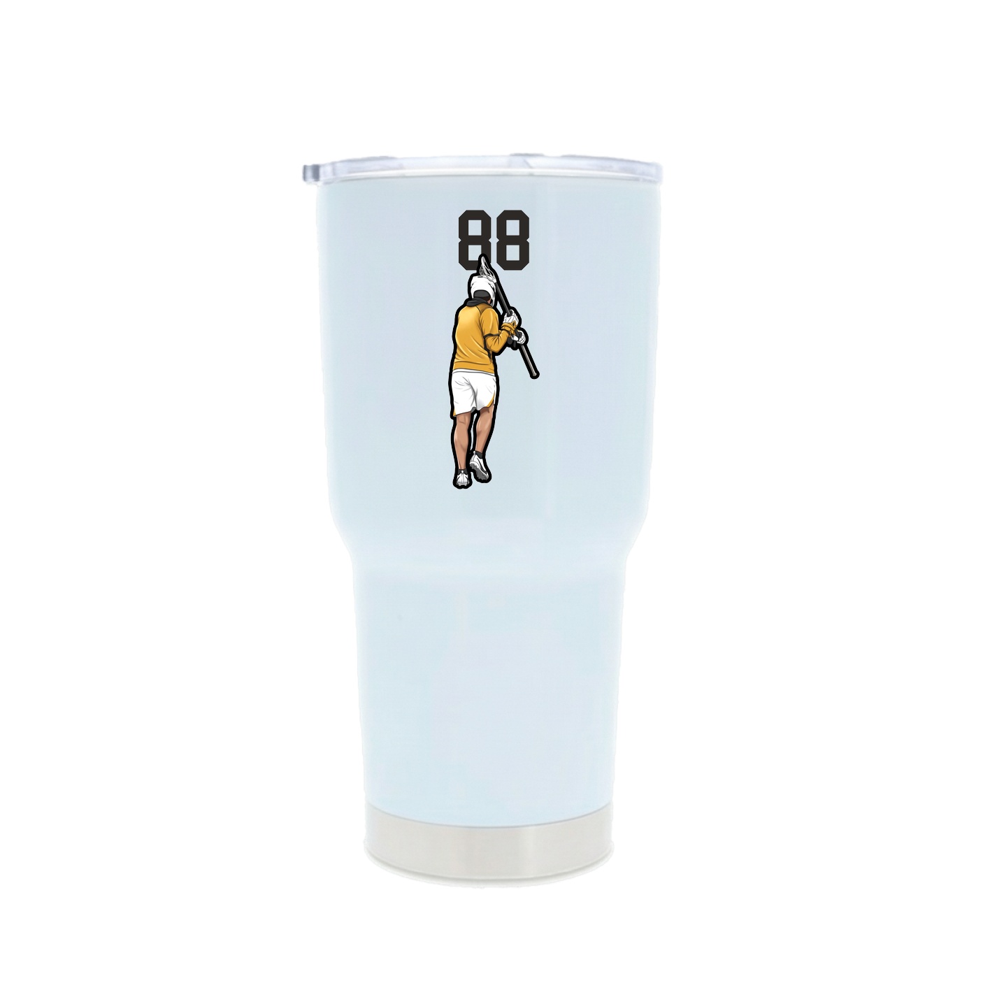 30oz Stainless Steel Tumbler — Number Top in White