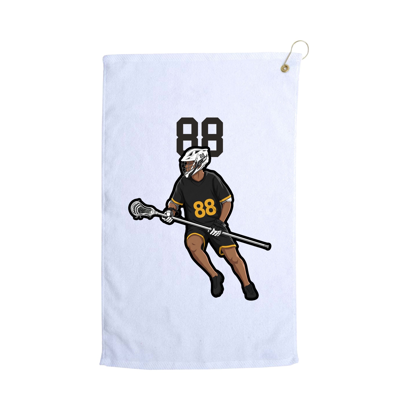 Golf Towel — Number Top in White