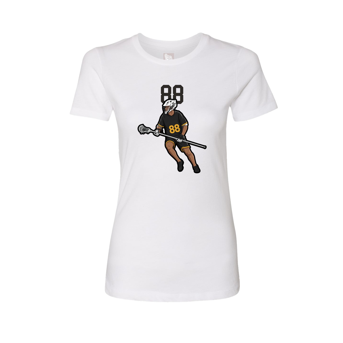 Fitted Women's Tee — Number Top in White