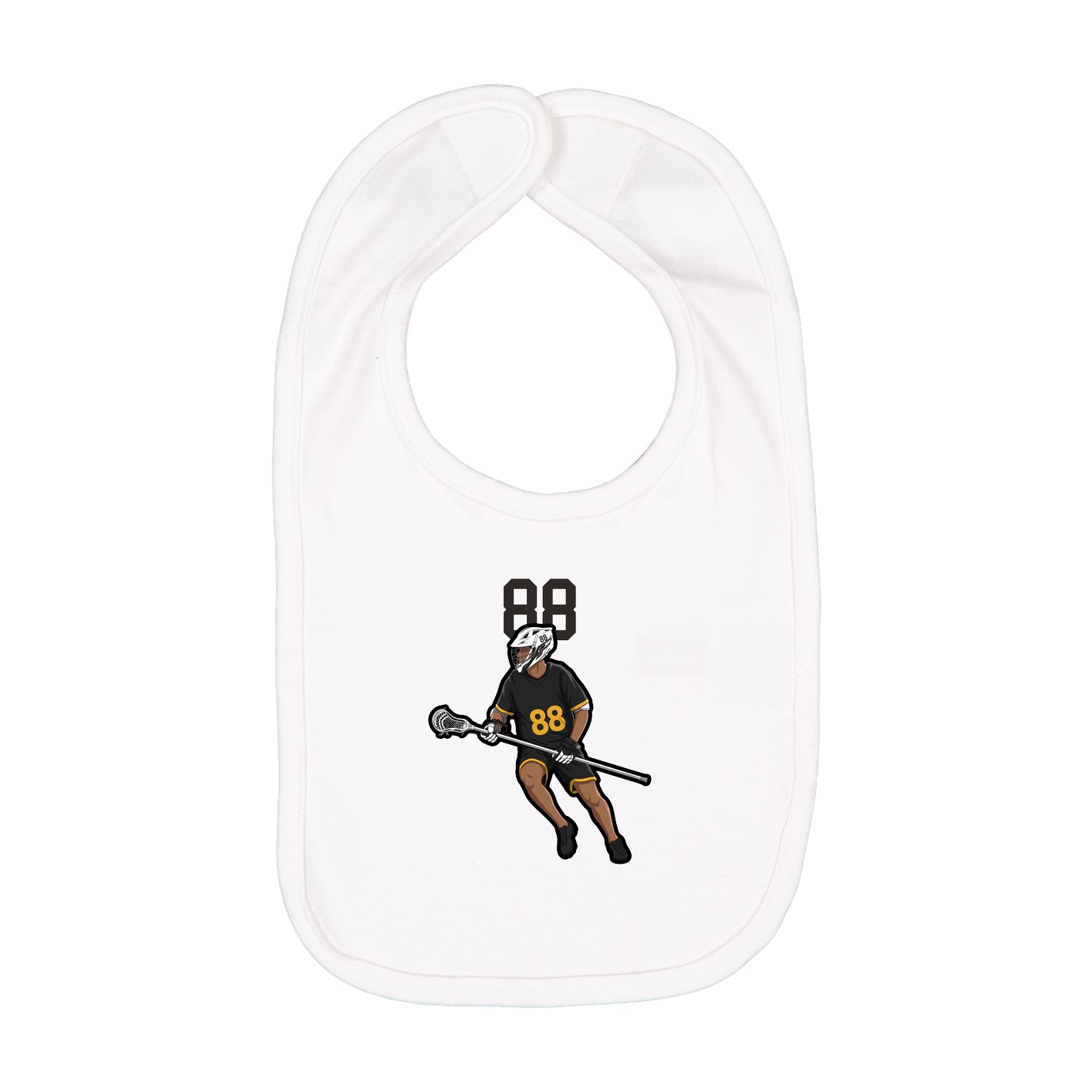 Infant Bib — Number Top in White