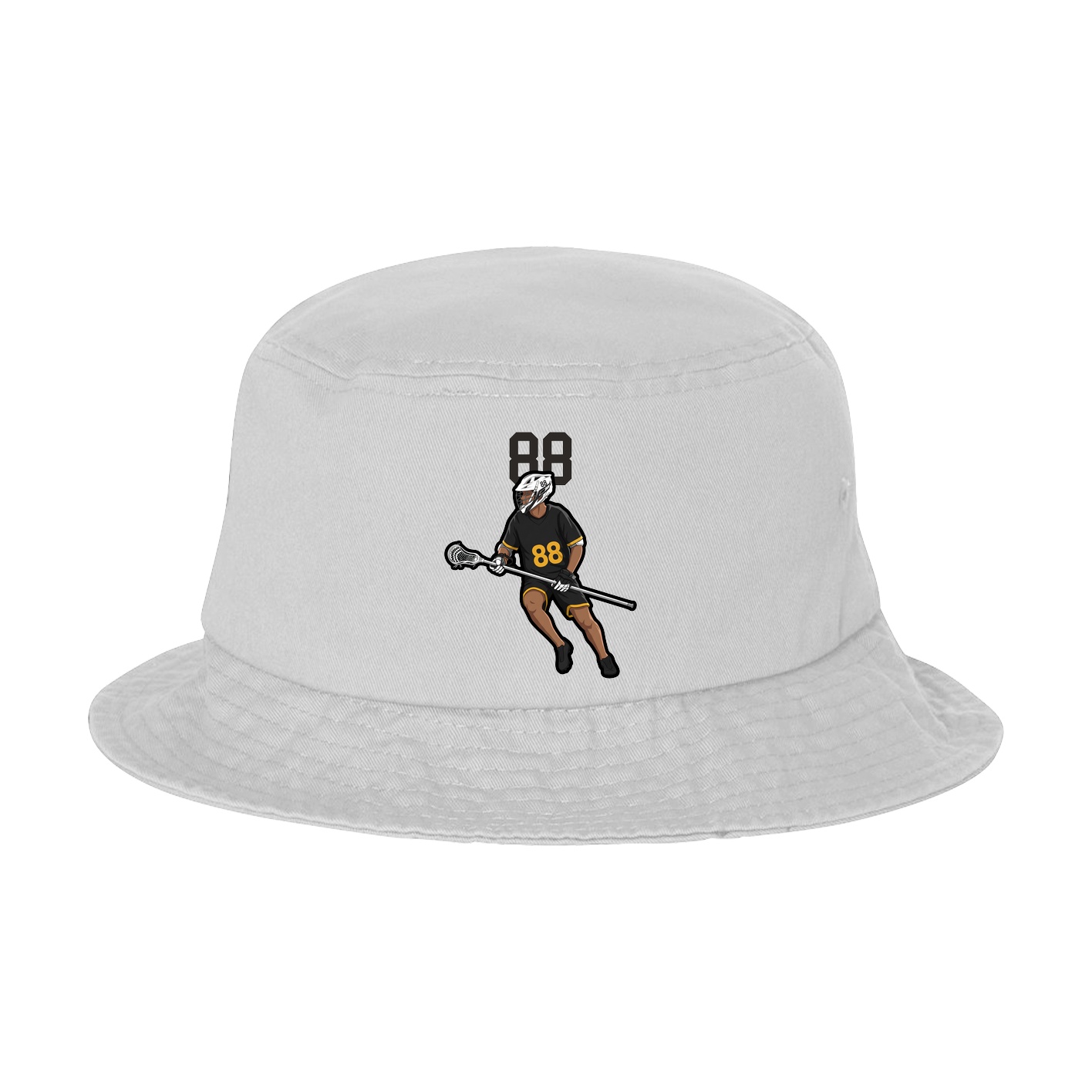 Bucket Cap — Number Top in White