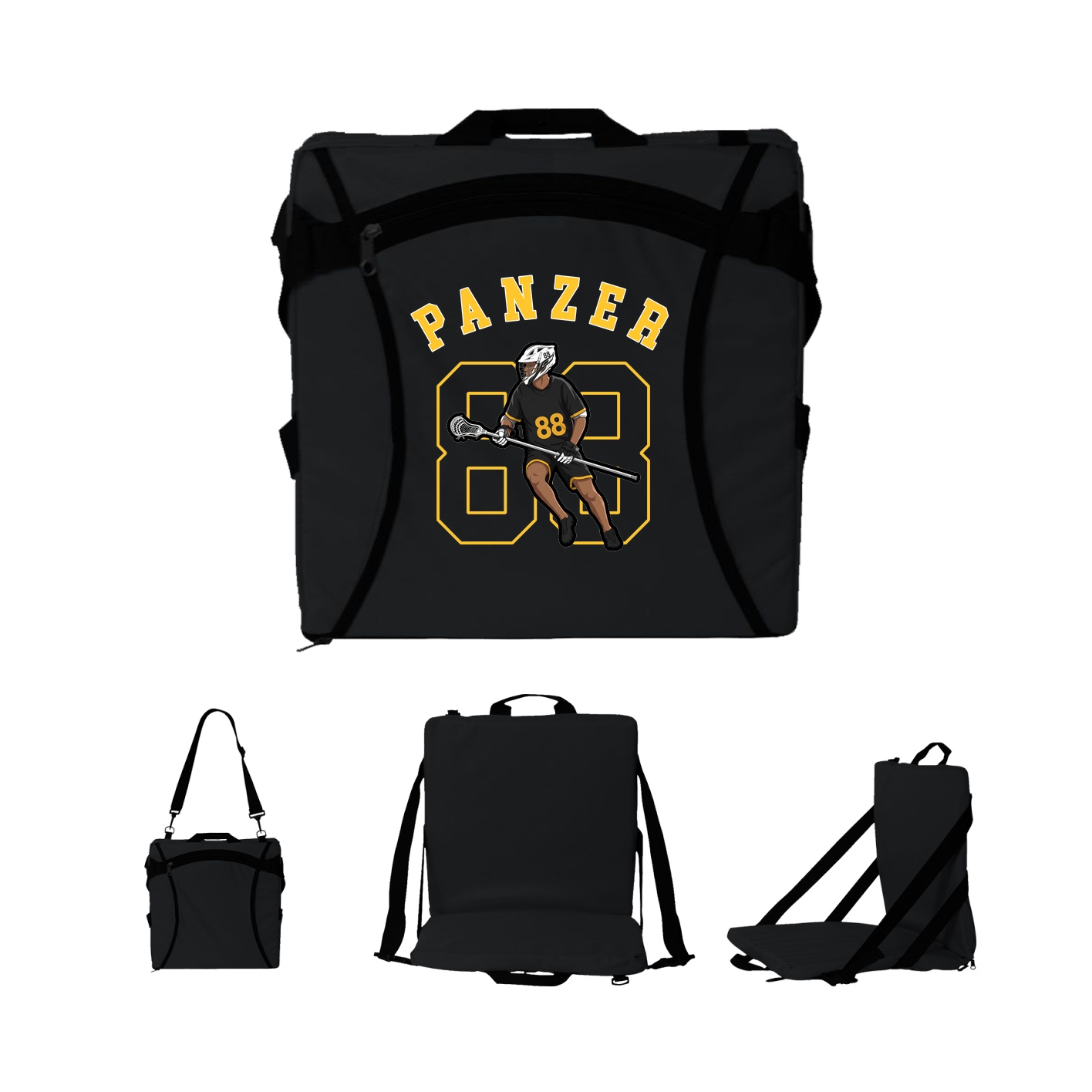 Folding Stadium Seat — Shirsey Arch in Black