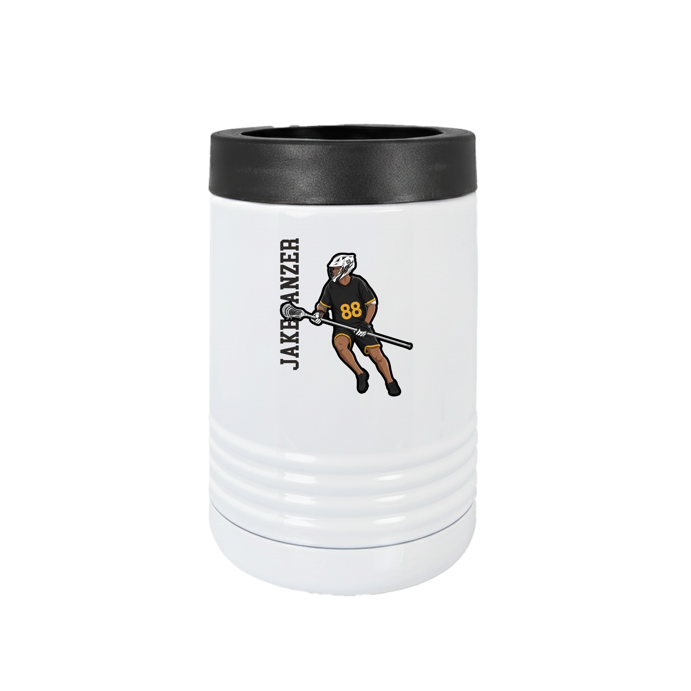 Beverage Holder — Name Vertical in White