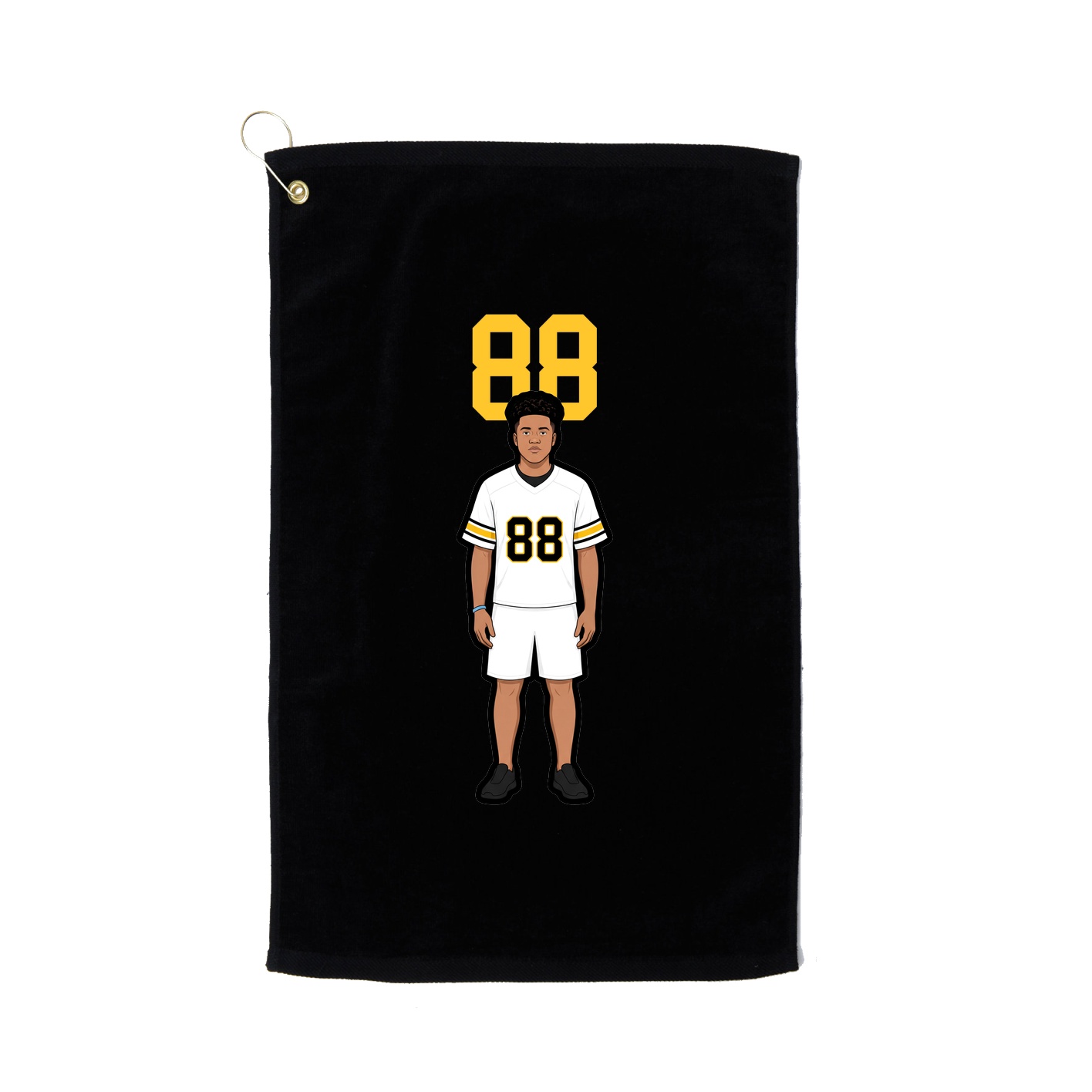 Golf Towel — Number Top in Black
