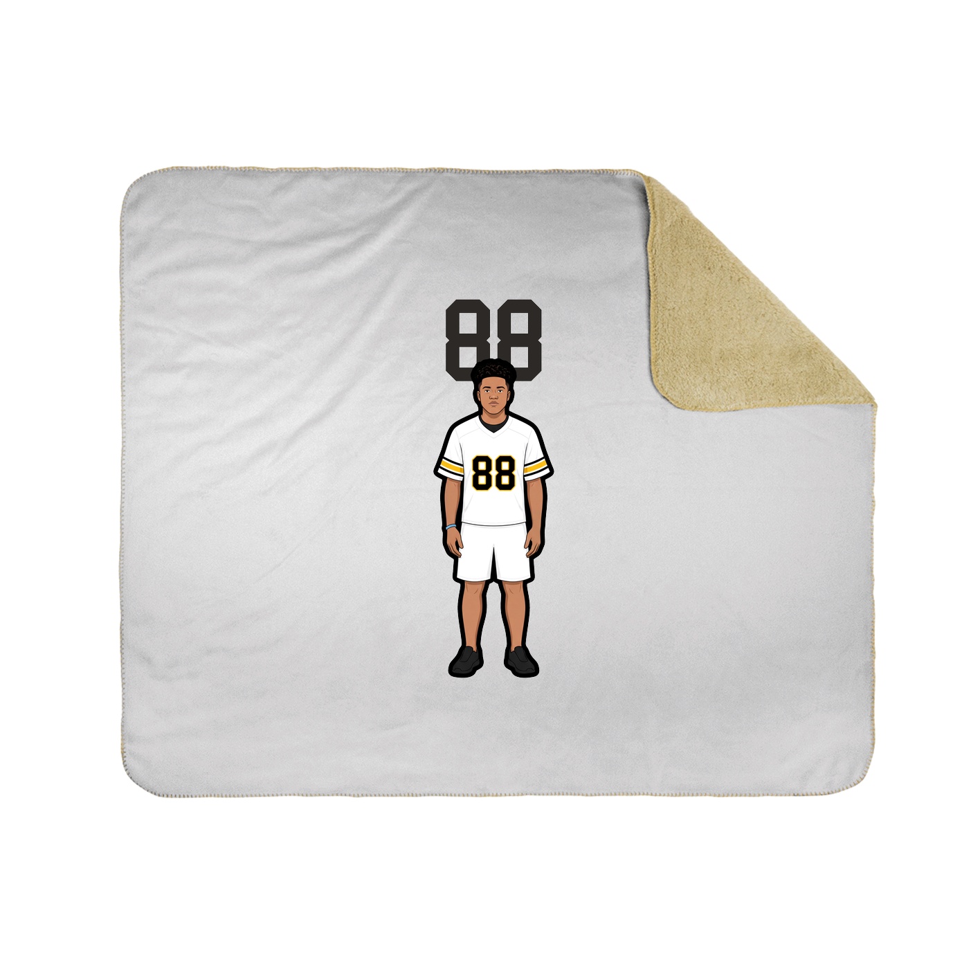 Throw Blanket — Number Top in White