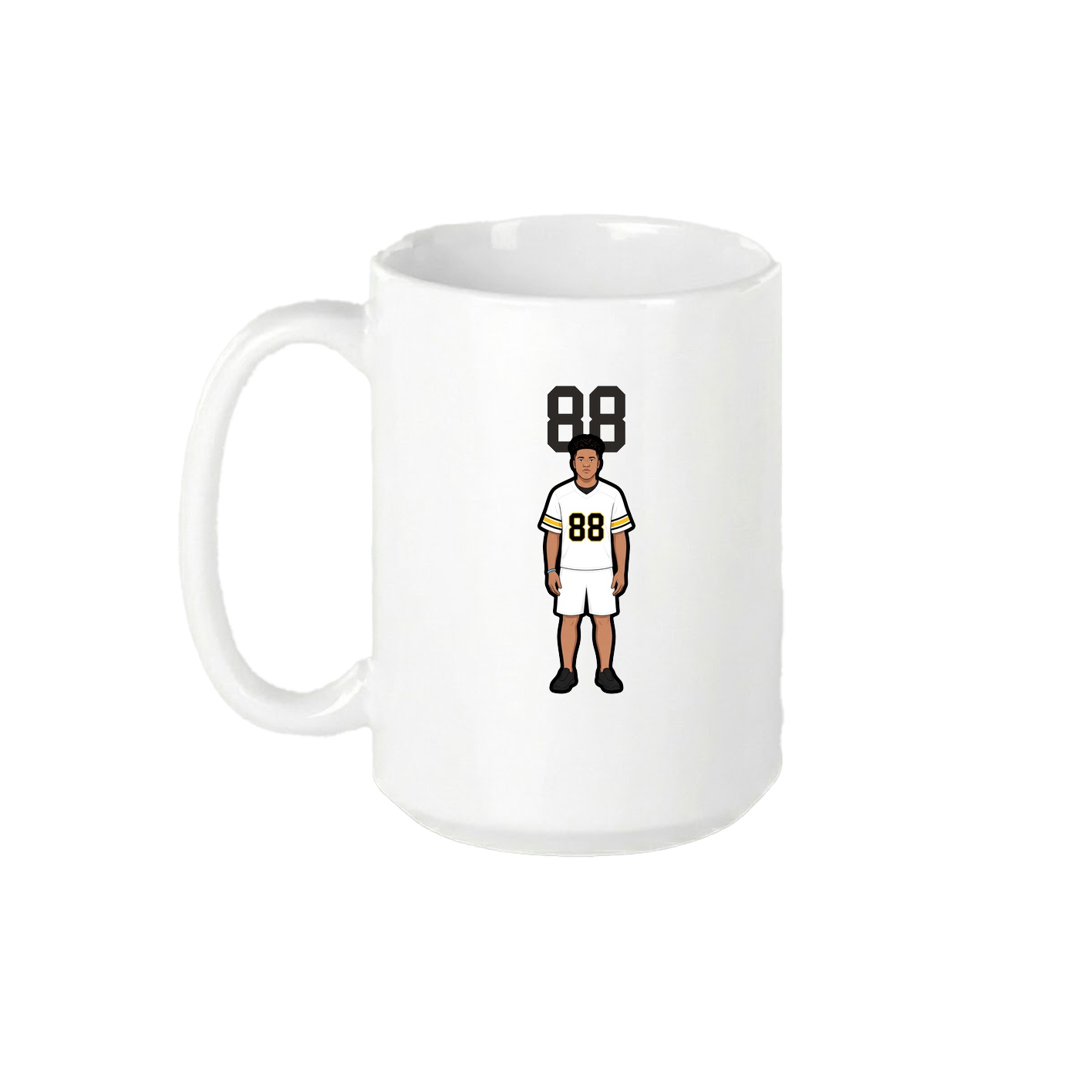 15oz Coffee Mug — Number Top in White
